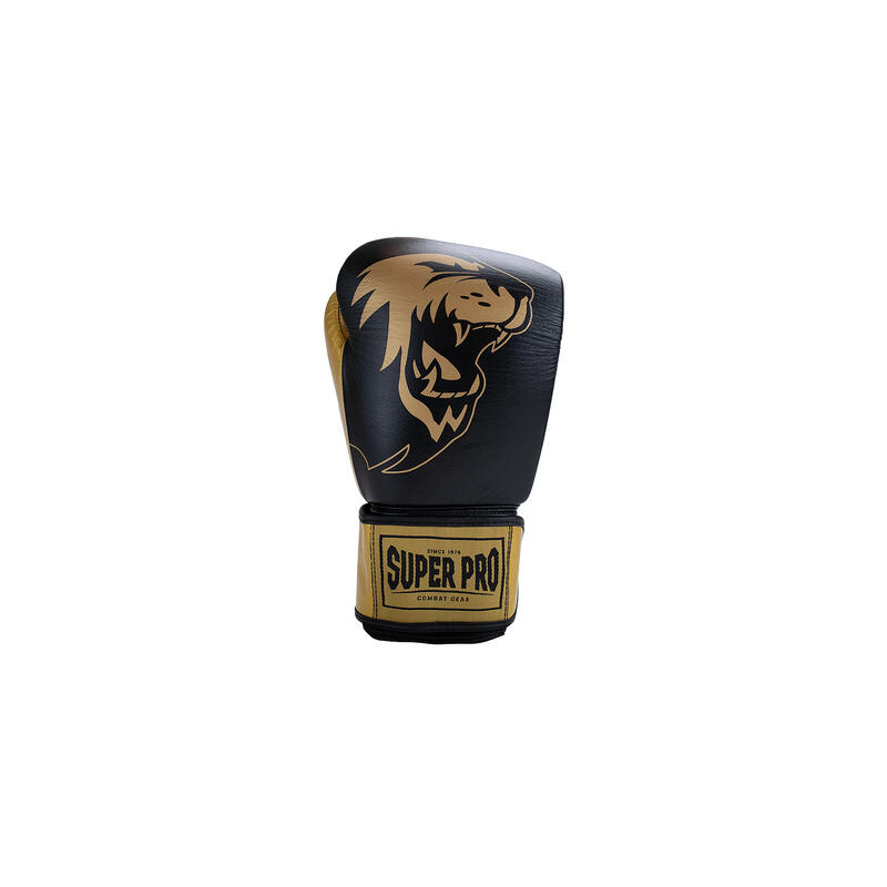 Super Pro Boxhandschuhe Undisputed, Größe L, Schwarz-Gold