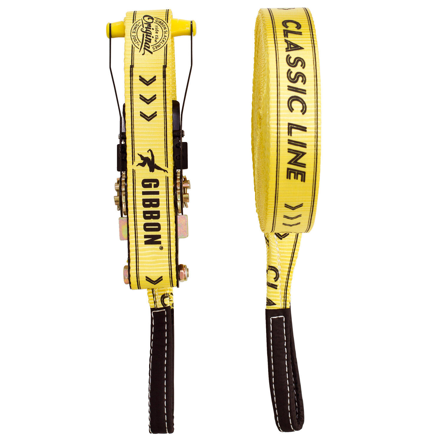 Slackline Classic Line 15 m Slackline Unisex Gelb-Schwarz 5/6