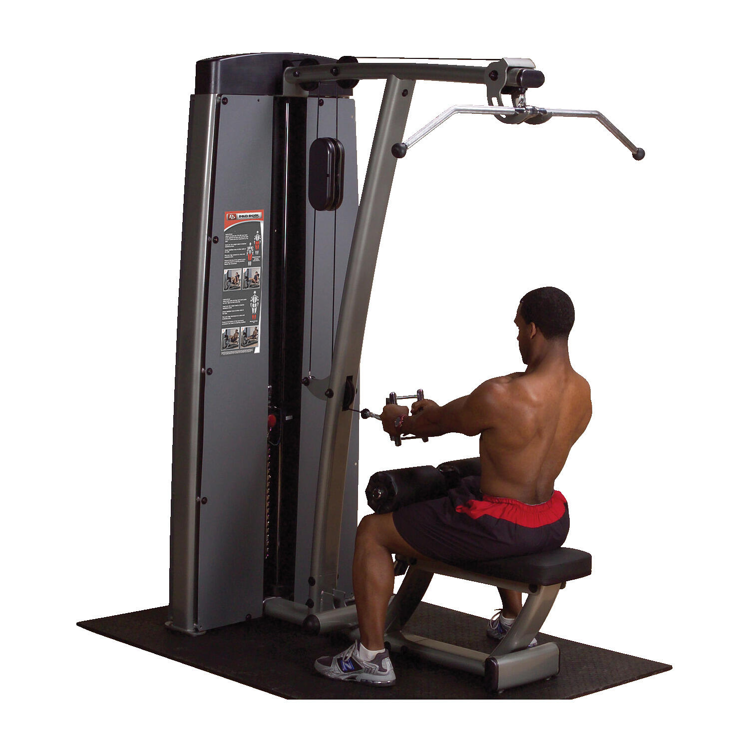 Latzug- und Rudermaschine Pro Dual Gewichtsblock 140 kg Fitness 2/3