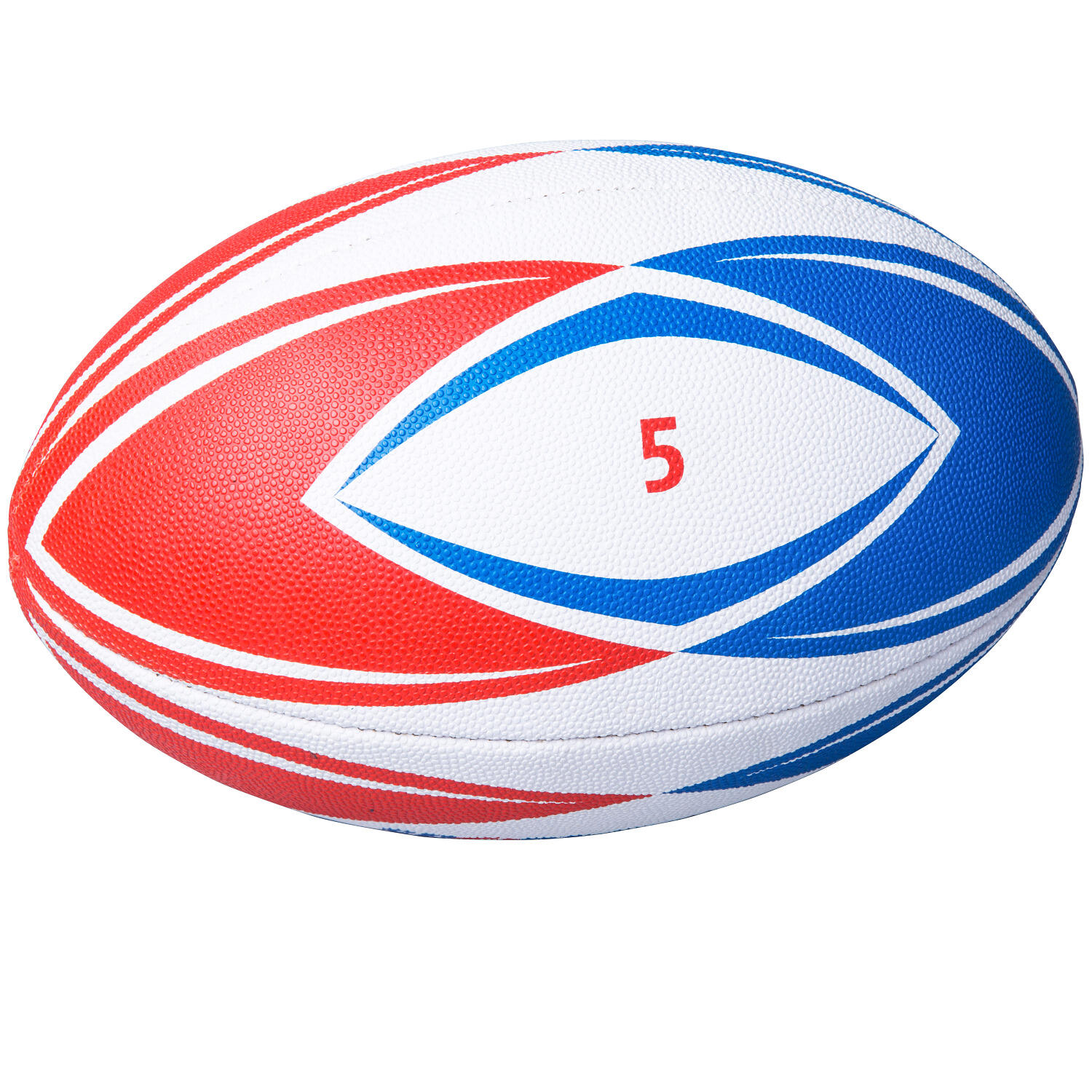 Rugbyball Match Rugby Unisex Weiß/Blau/Rot 2/3