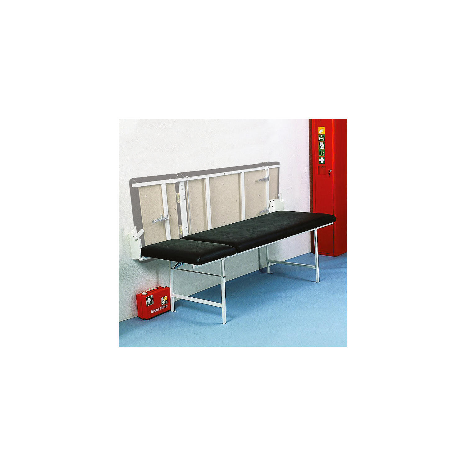 Wandklappliege für Ruheraum 50 cm Schulsport Unisex 2/4