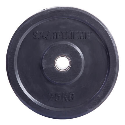 Hantelscheibe Bumper Plate, bunt 25 kg, Dunkelgrau Gewichtheben Unisex