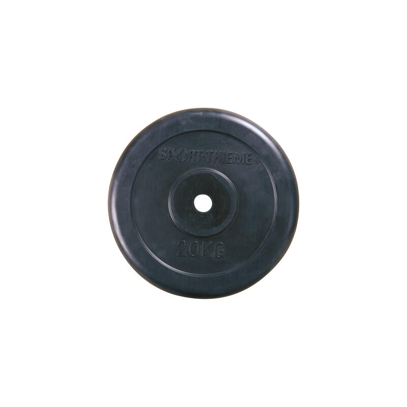 Sport-Thieme Disque d’haltère « Caoutchouté », 20 kg