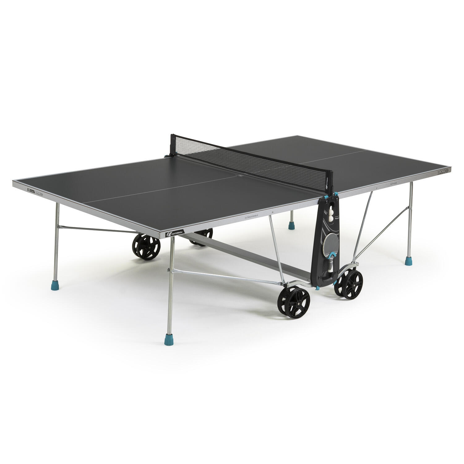 Tischtennis-Set 100X Outdoor Grau Tischtennis Unisex Grau 2/6
