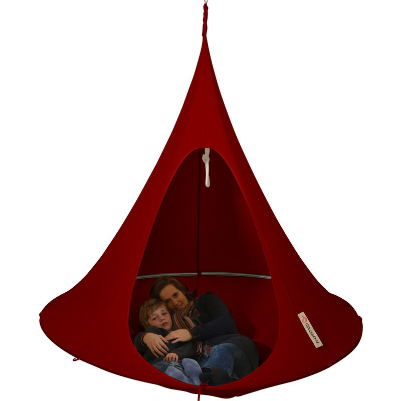 Cacoonworld Nid suspendu « Cacoon », Rouge, Double, ø 1,8 m