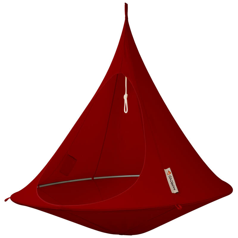 Cacoonworld Nid suspendu « Cacoon », Rouge, Double, ø 1,8 m