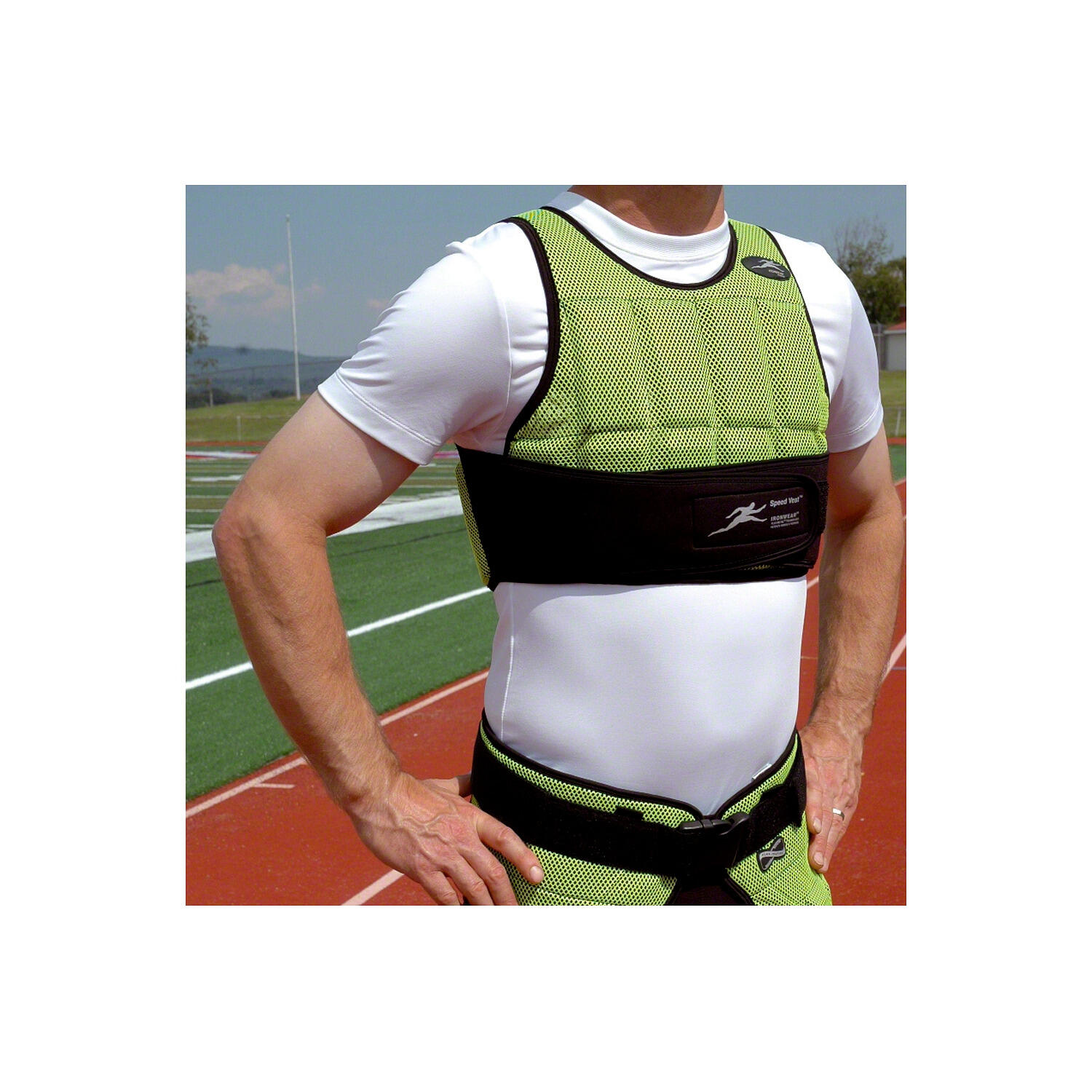 Gilet zavorrato Breve Gilet Sportivo Giallo Fitness / Krafttraining Unisex 5/5