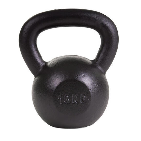 Kettlebell Pulverbeschichtet 8 kg Gewichtheben Unisex Schwarz