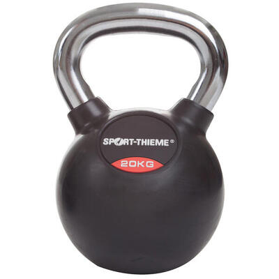 Kettlebell Gummiert mit glattem Chrom-Griff 4 kg Gewichtheben Unisex Schwarz