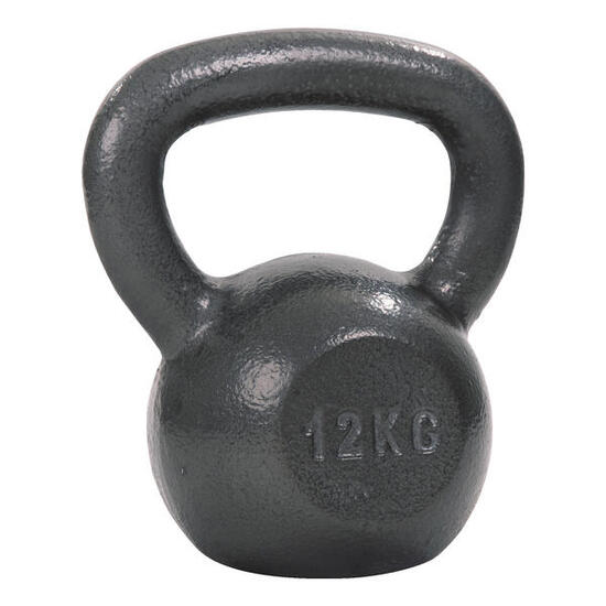 Kettlebell Hammerschlag, lackiert, Grau 12 kg Gewichtheben Unisex Grau