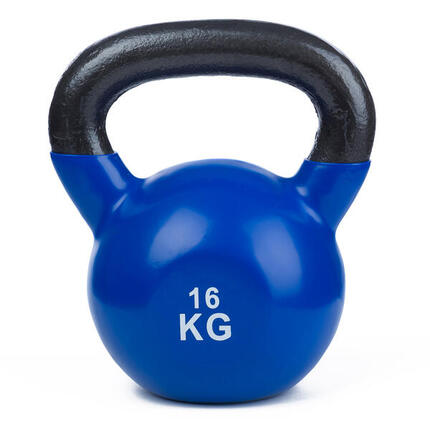 Kettlebell Vinyl 24 kg, Schwarz Gewichtheben Unisex Schwarz