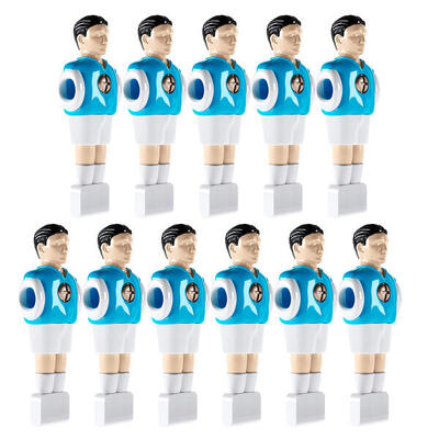 Kickerfigur Stürmer Blau-Weiß 11er Team inkl. Schrauben und Muttern