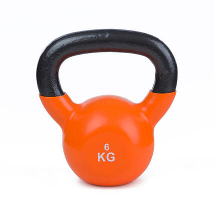 Kettlebell Vinyl 24 kg, Schwarz Gewichtheben Unisex Schwarz