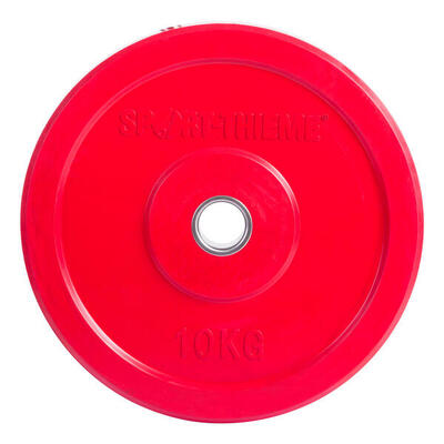 Hantelscheibe Bumper Plate. bunt 5 kg. Gelb Gewichtheben Unisex Gelb