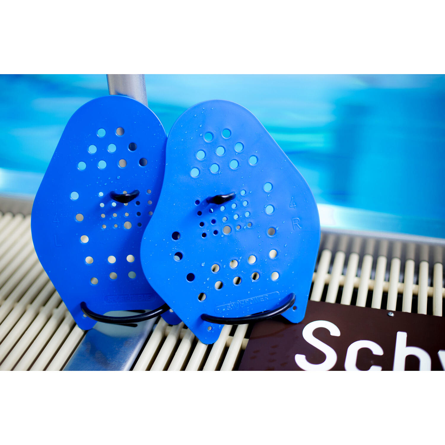 Schwimmpaddles Swim-Power Größe XL, 24x20 cm, Blau Schwimmen Unisex Blau 2/5