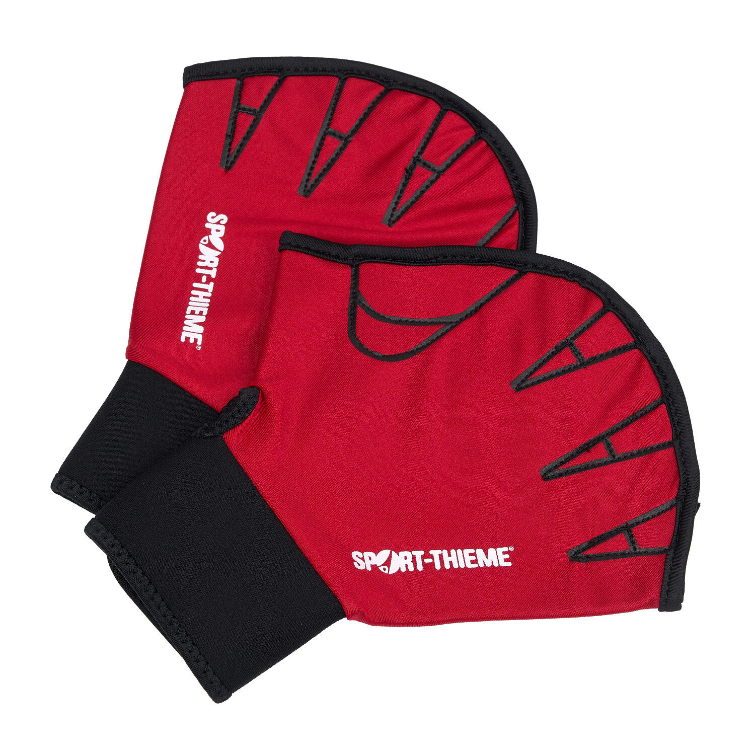 Aqua-Fitness-Handschuhe Offen M, 25x18 cm, Rot Schwimmen Unisex Rot 2/3