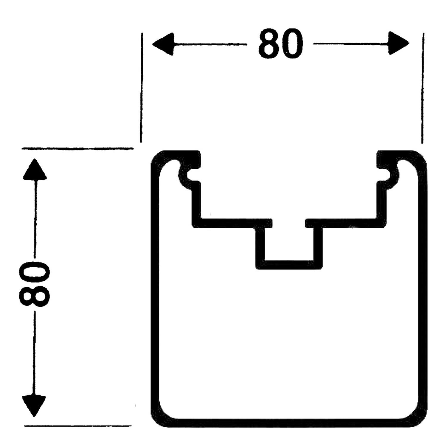 Transportrollen für freistehende Tore Quadratprofil 80/80 mm Profilnut tiefer 2/3
