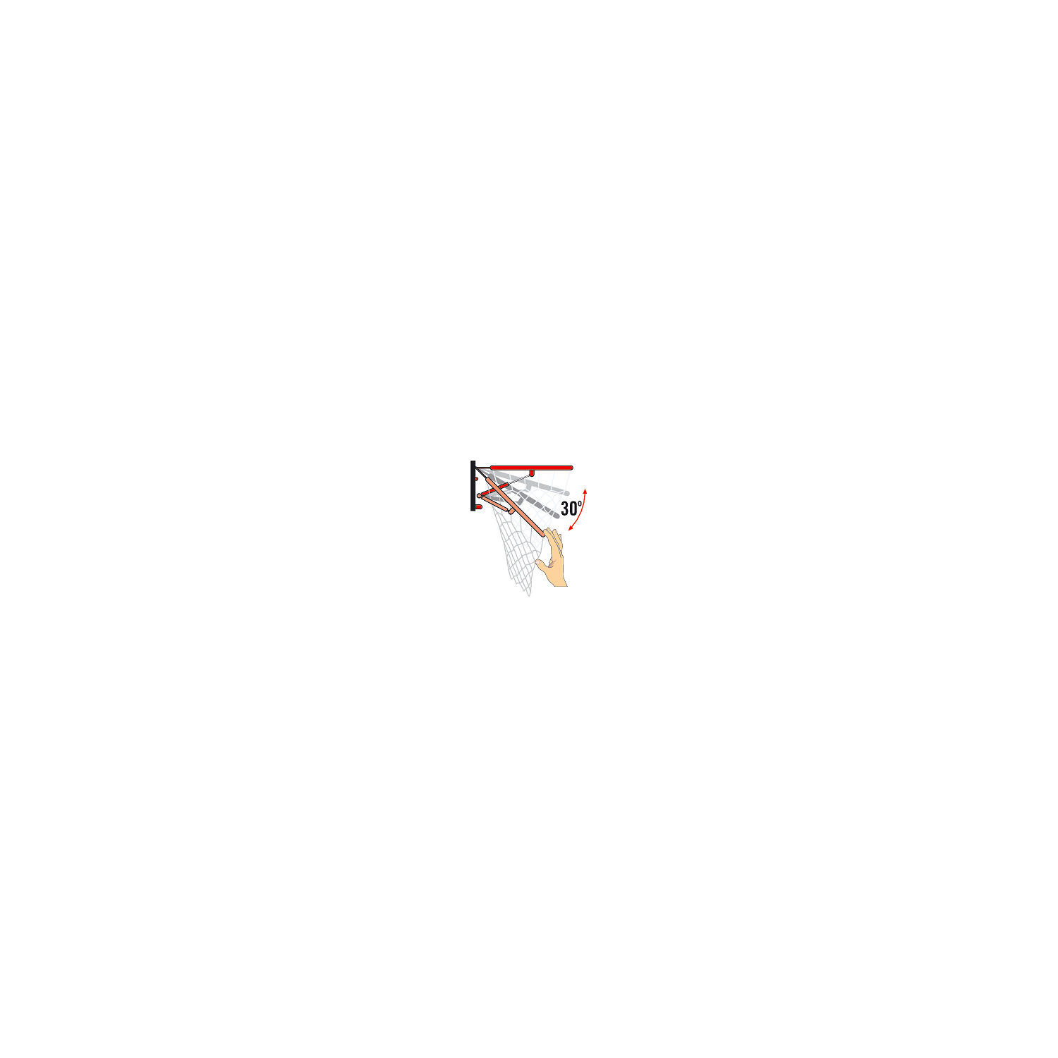 Cercle de basket « Premium », à déclenchement Déclenchement à partir de 35 kg 3/4
