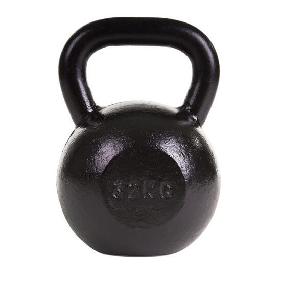 Kettlebell 32 kg Gewichtheben Unisex Schwarz