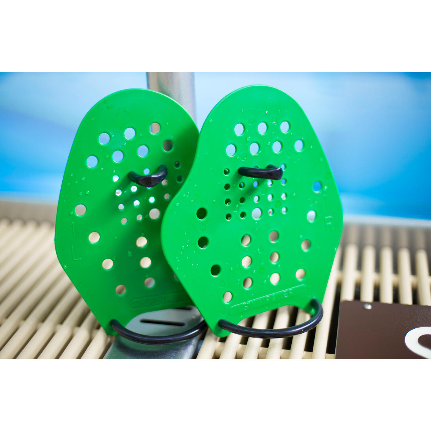 Schwimmpaddles Swim-Power Größe S, 19x16 cm, Grün Schwimmen Unisex Grün 5/6