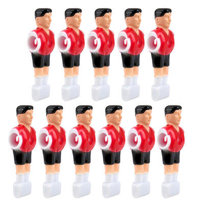 Kickerfigur Stürmer Rot-Schwarz 11er Team inkl. Schrauben und Muttern