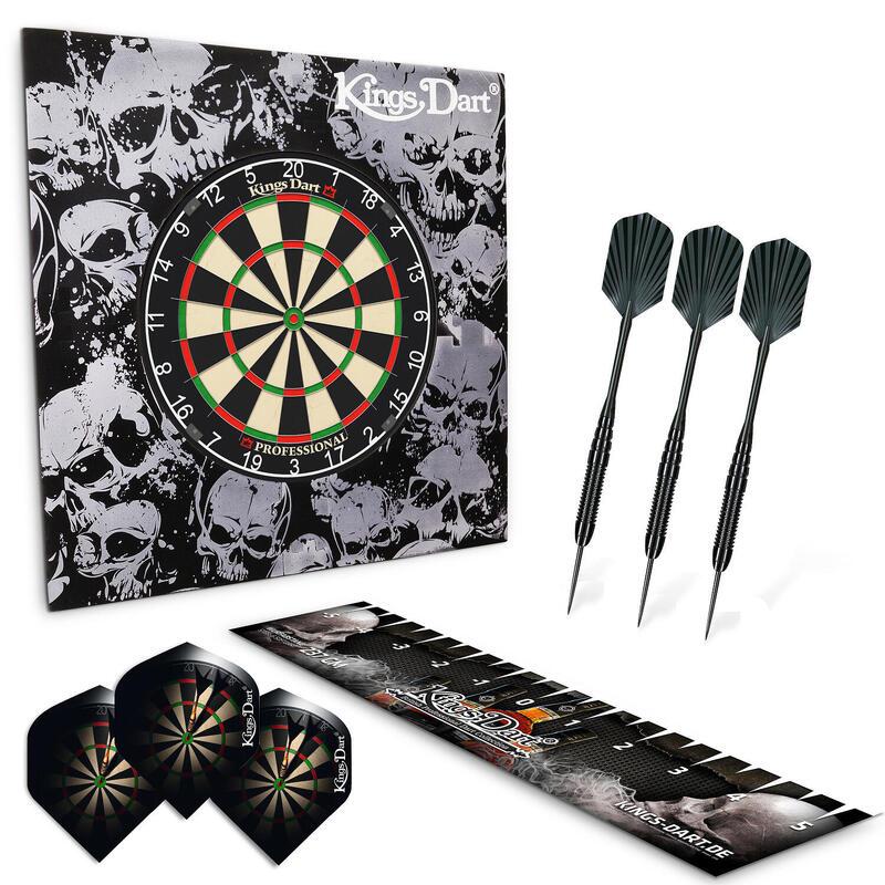 Kings Dart Dart-Set Skull ’n’ Whisky, Professional HD (Zahlenring Kunststoff