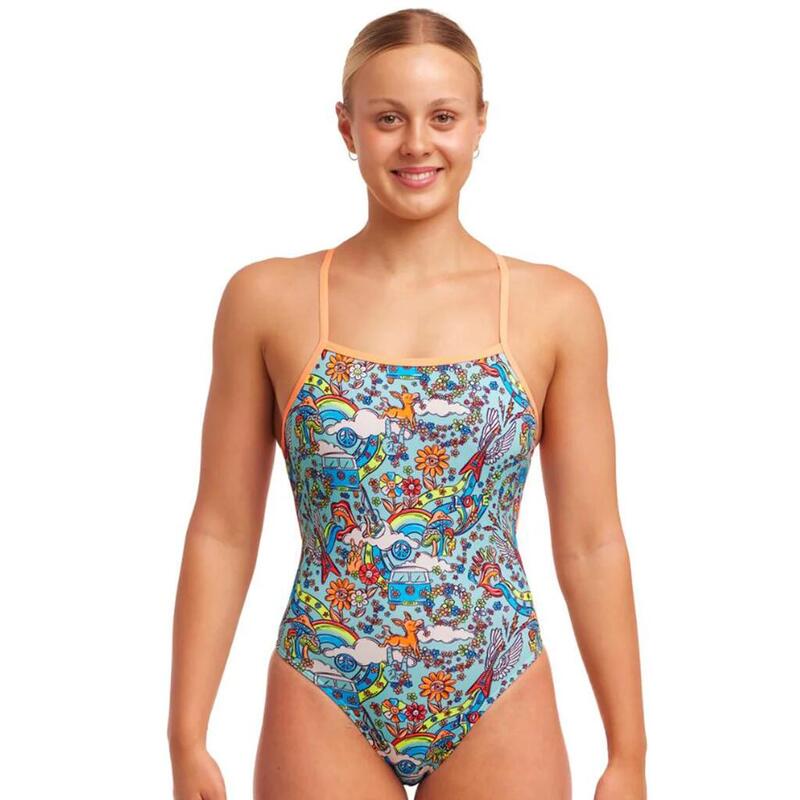 SUNNY BAY LADIES TIE ME TIGHT ONE PIECE - MULTI COLOR