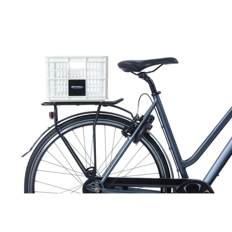 Caisse à vélo recyclée Crate S 17,5 litres 29 x 39 x 20 cm - blanc brillant
