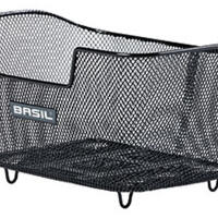 Basil Base M WSL — cesta posteriore in acciaio, nera, 43 x 30 x 23 cm 2/3