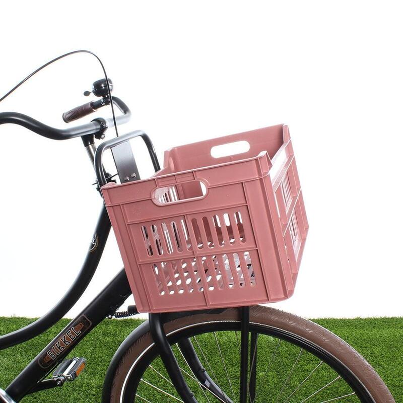 Caisse à vélo recyclée 30 litres - rose chaud