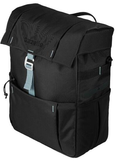 Borsa singola per bicicletta Gazelle - nero / oliva chiaro.