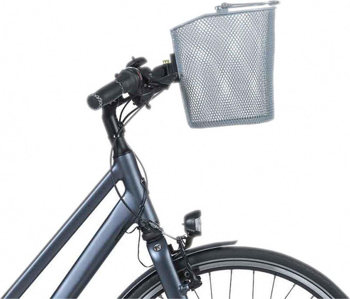 Basil Bold Fietsmand Zilver - Voorop Bevestiging 3/3