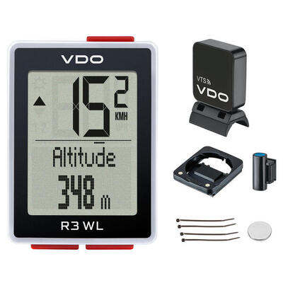 VDO R3 WL Drahtloser Fahrradcomputer für Präzise Messungen