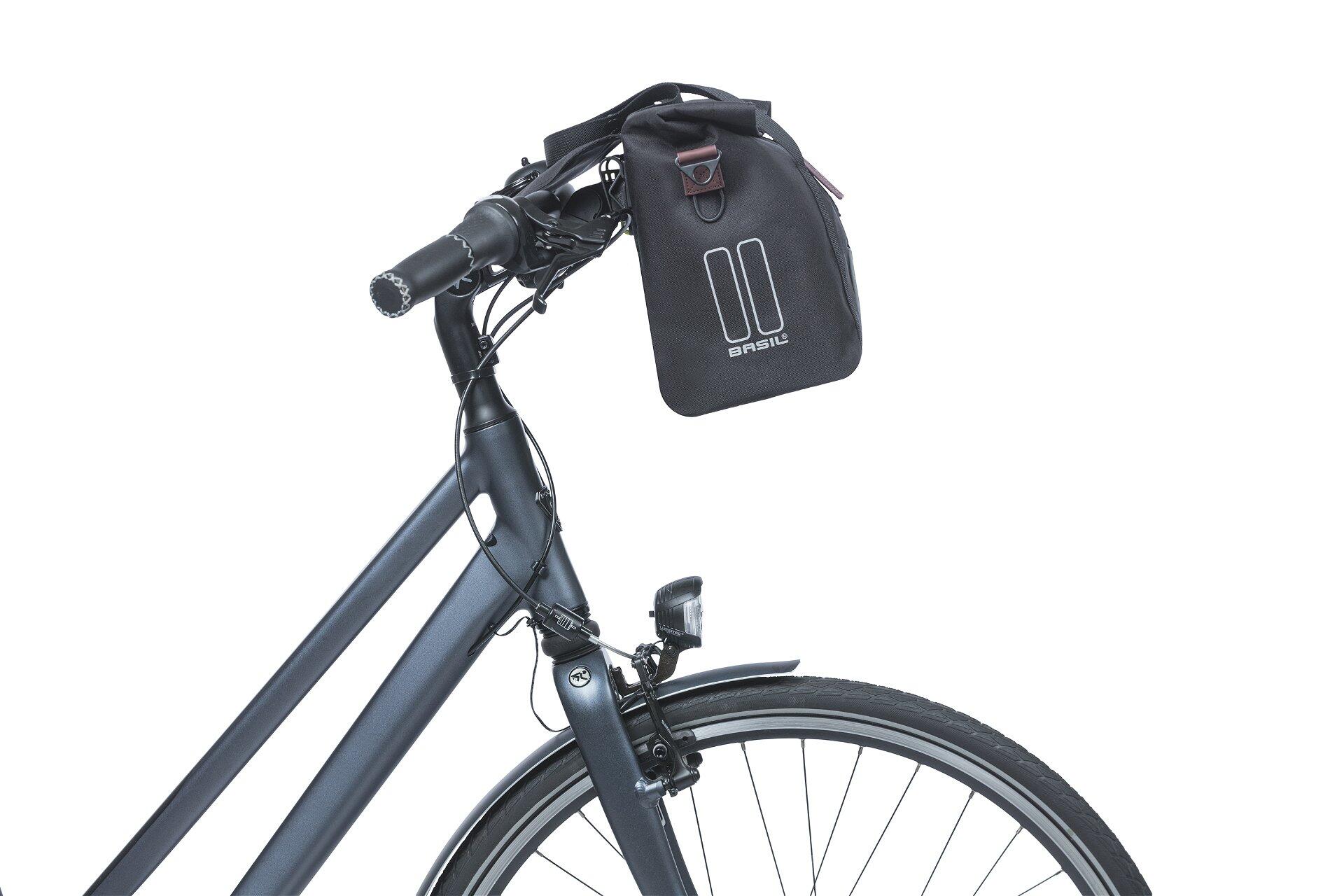 Borsetta per bici da città MIK-KF hook, nero 6/7