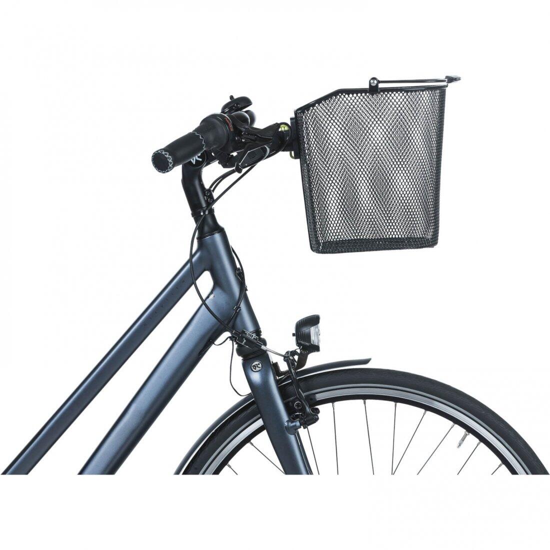 Basil Bold Front FM - Fahrradkorb in Schwarz - Inklusive Halterung 5/5