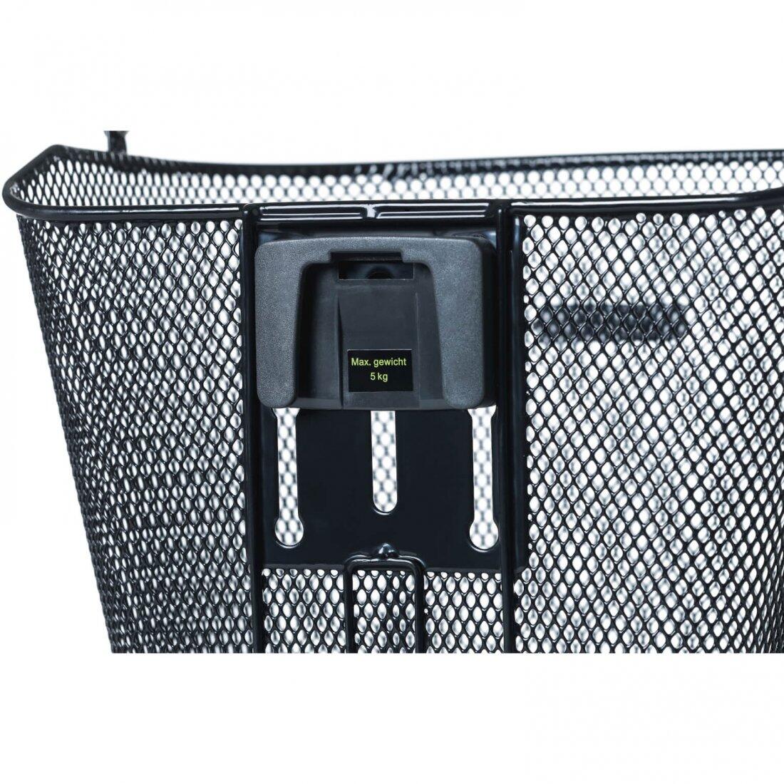 Basil Bold Front FM - Fahrradkorb in Schwarz - Inklusive Halterung 3/5