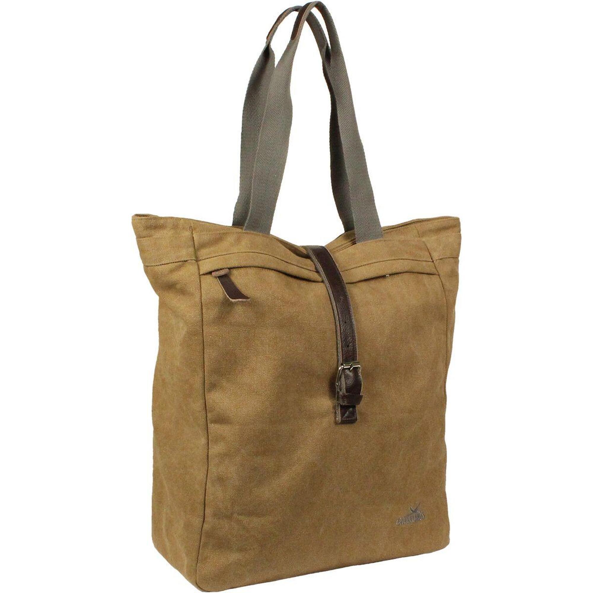 Greenlands - Sacoche De Vélo Canvas Shopper 20 Litres 42 X 34 X 14 Cm - Sacoche - Marron - 20l - Decathlon
