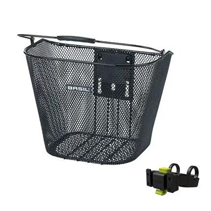 Fietsmand Bremen KF met stuurbochthouder 26 x 34 x 29 cm - zwart