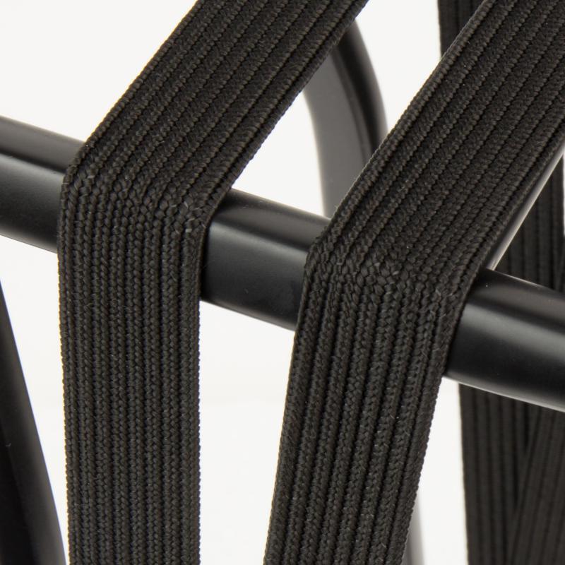 Sangle de sécurité SUV 24 mm avec crochet en acier noir - noir/noir 2/6