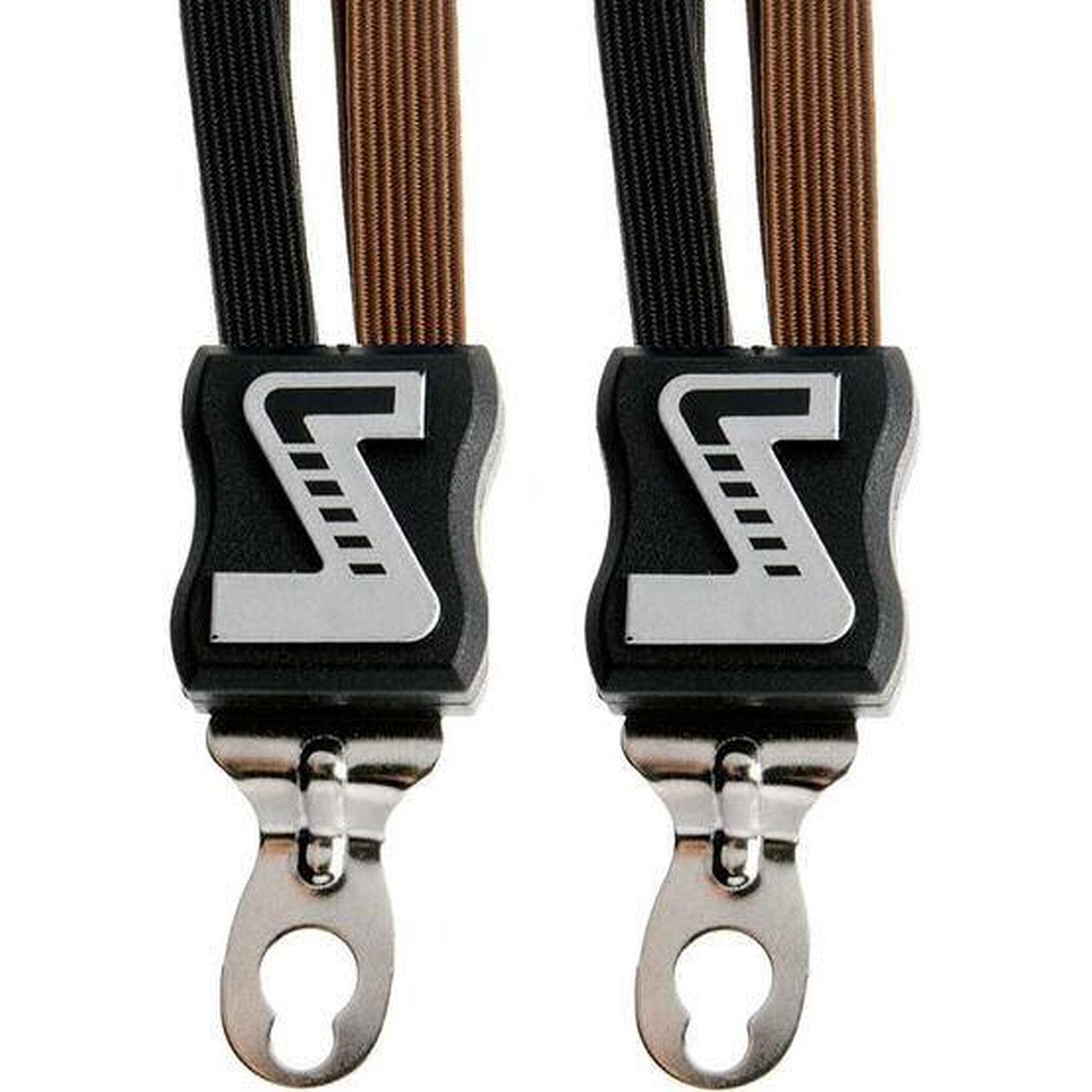 Snelbinder Quattro extra sterk met 4 binders - zwart/bruin