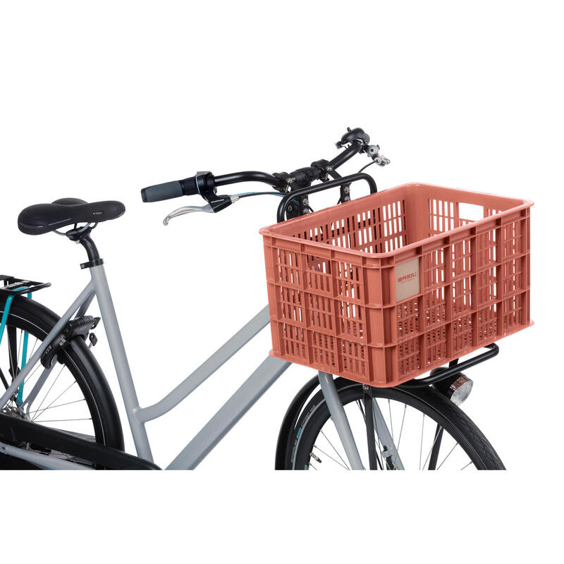 Caisse à vélo recyclée Caisse L 40,0 litres39 x 49 x 26 cm - rouge terre
