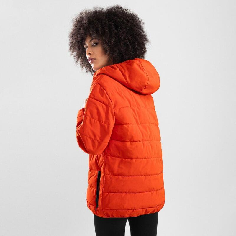 Chaqueta acolchada resistente al agua mujer lifestyle Fire-W Naranja Intenso