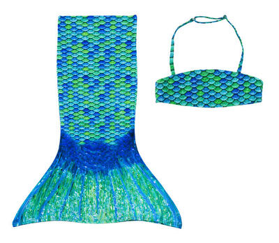 Meerjungfrau Bikini Set TIDAL TEAL EU 110-116