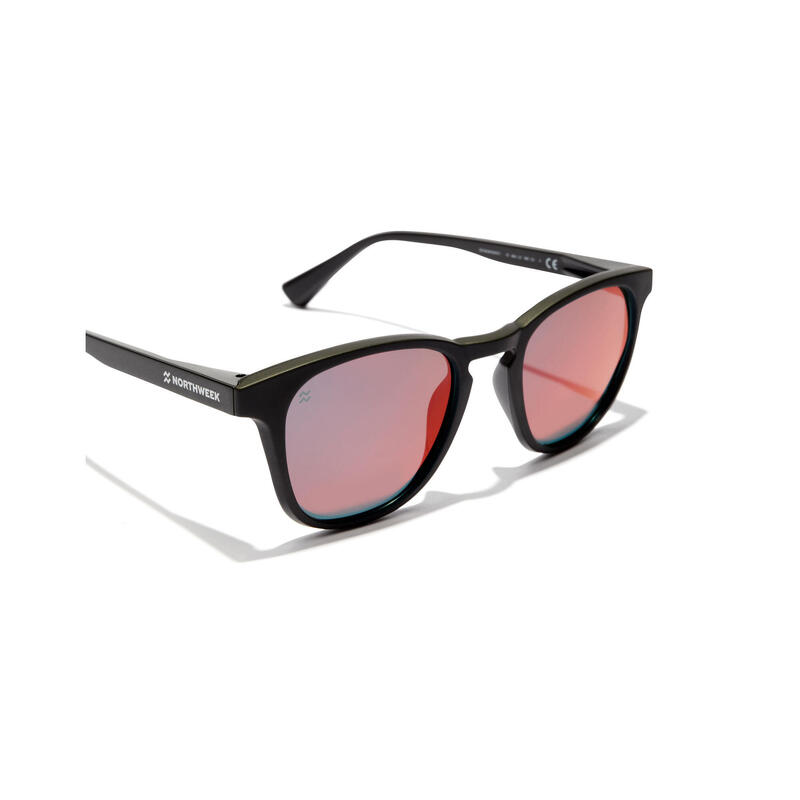 Lunettes de soleil pour hommes et femmes Ruby noire polarisée -  WALL RAW