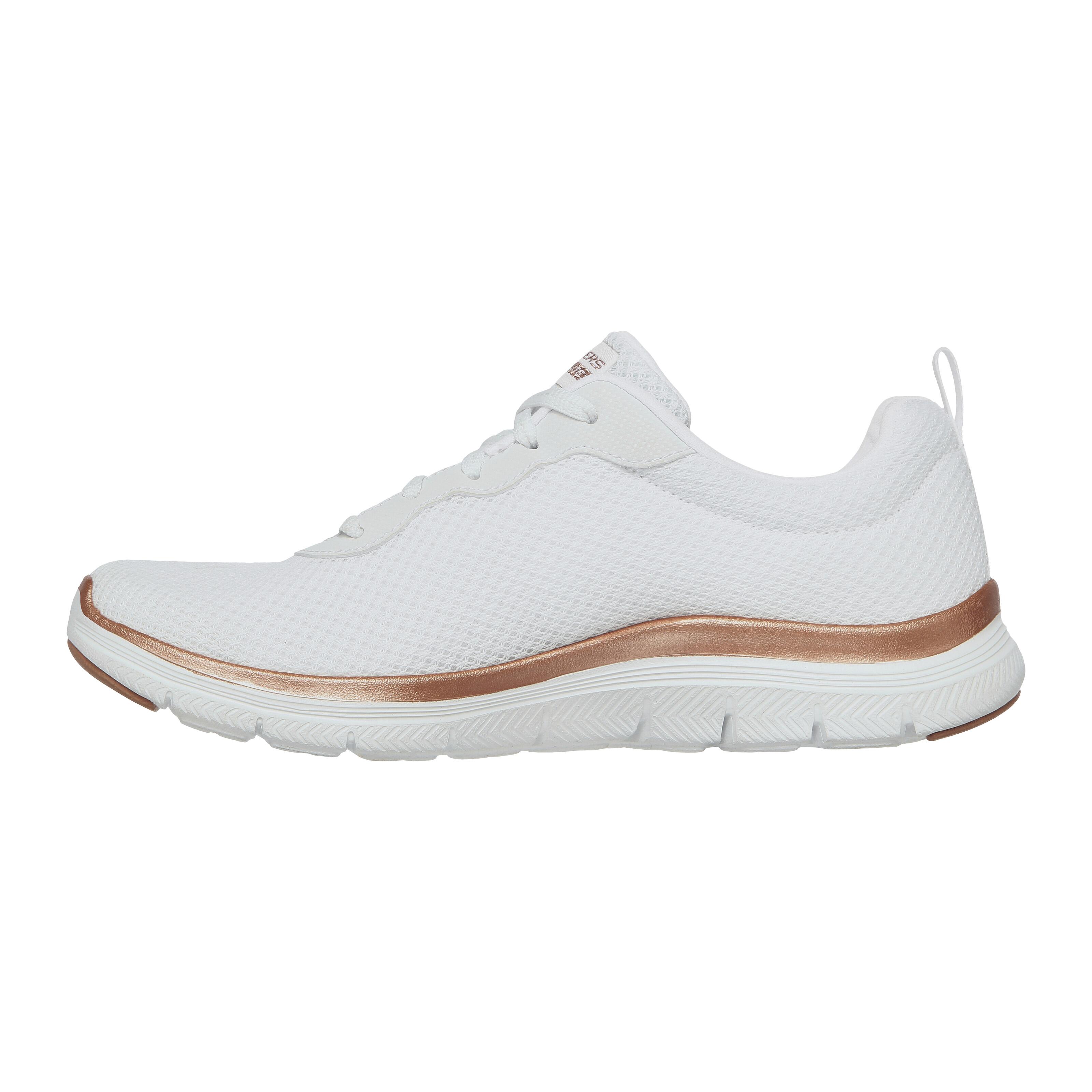 Skechers - Basket Basse À Lacets Skechers Flex Appeal 4.0 Brilliant View - Femme - Baskets - Blanc|multicolore - 42 - Decathlon