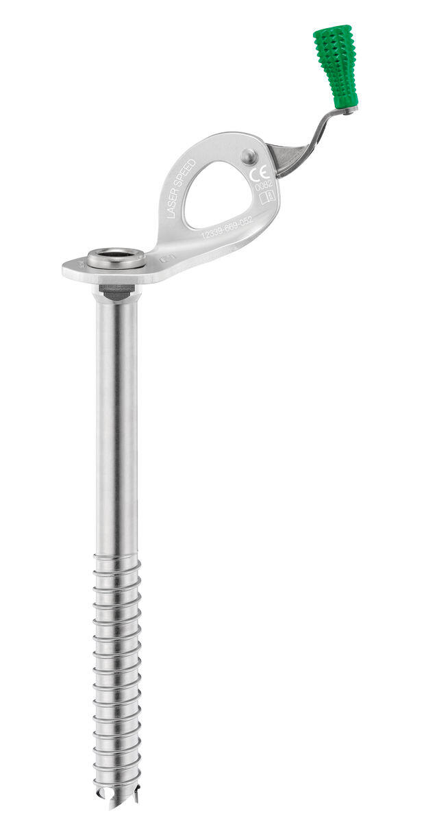 broche para carabina Petzl Laser Speed 17 cm acero manivela plegable azul 143 g 4/7
