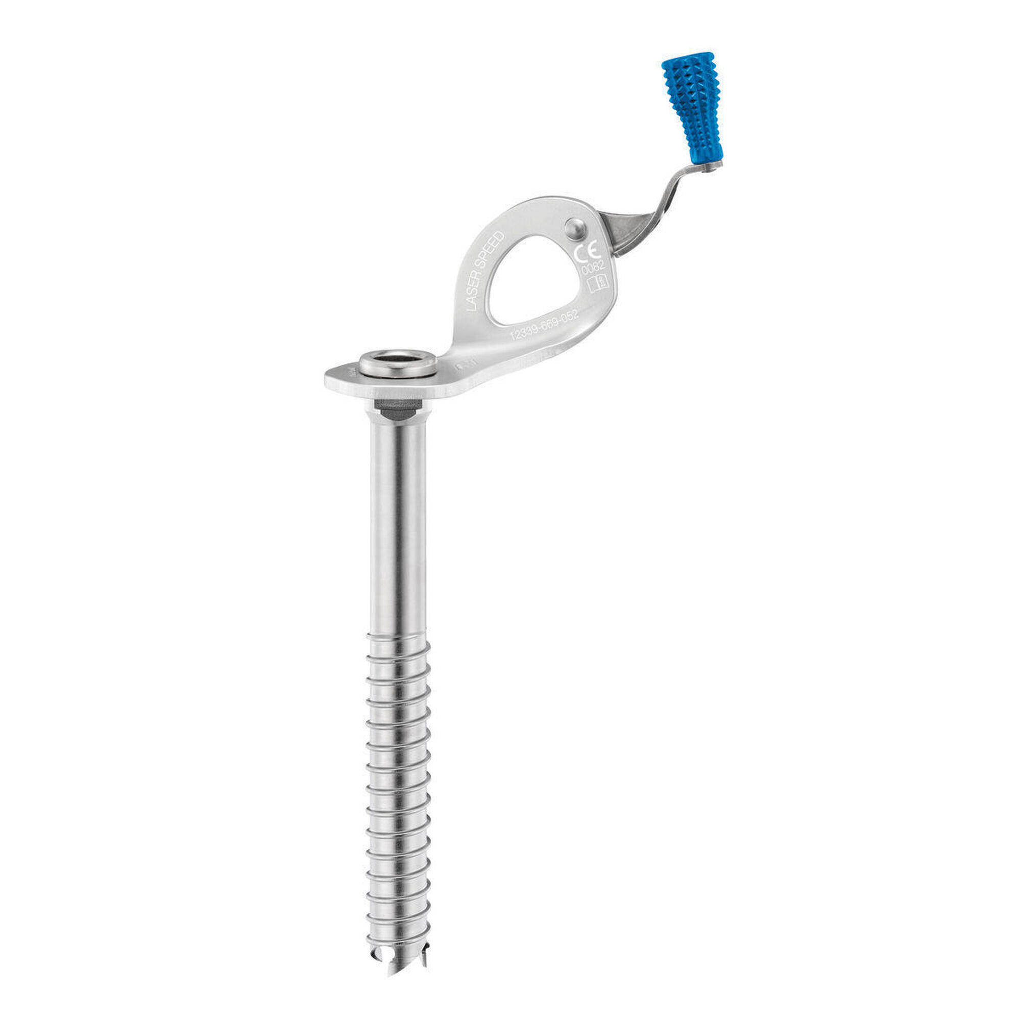 Broche à Glace Petzl Laser Speed 17 Cm Acier Manivelle Pliable Bleue 143 G