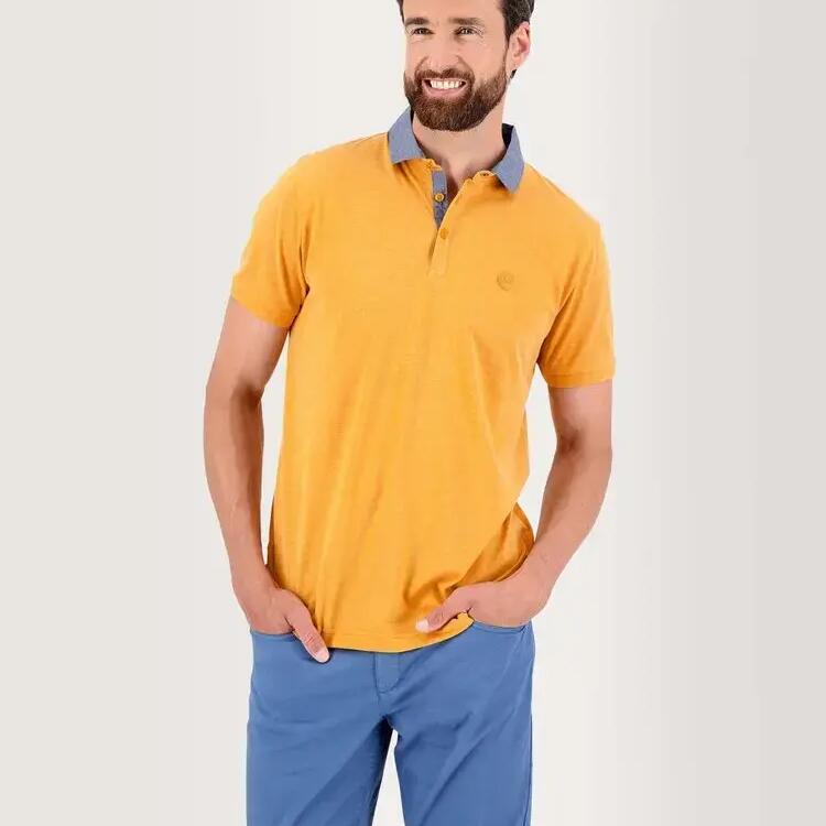 Men's Yellow Polo Shirt TBS ARSON