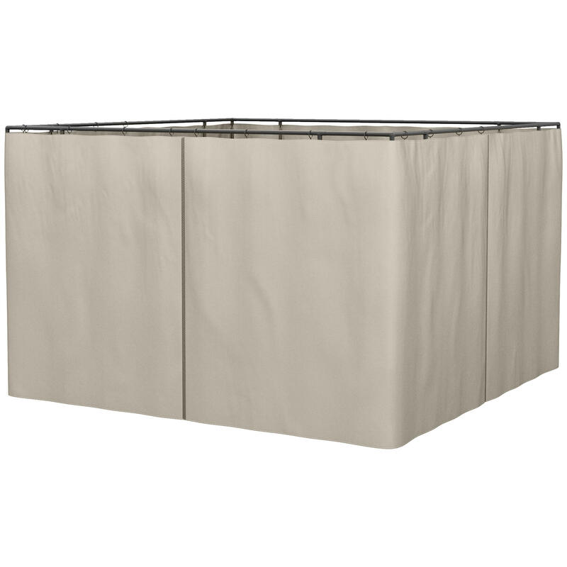 Paredes para Cenador Outsunny 302x205 cm Beige