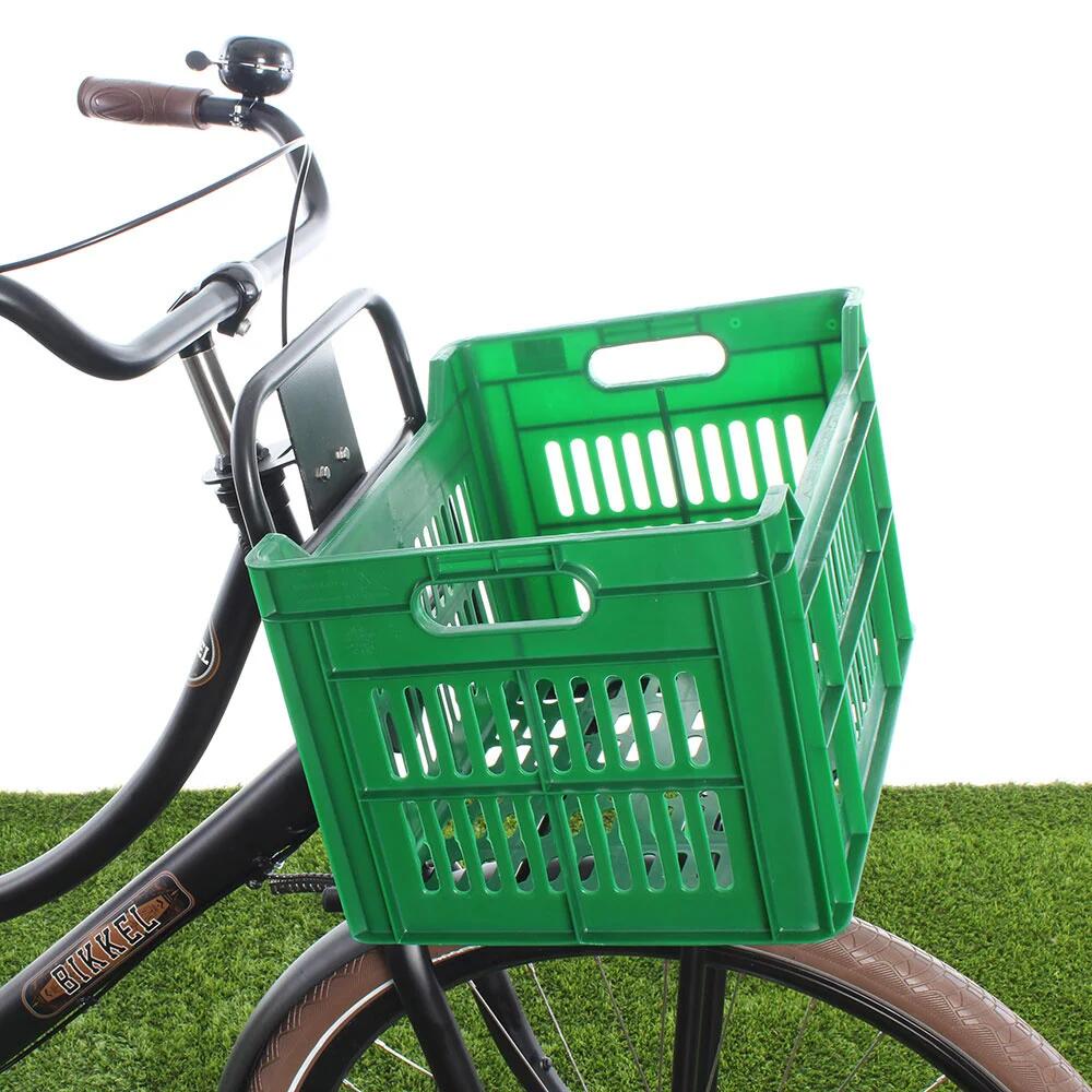 Fahrradkiste 30 Liter aus recyceltem Polypropylen in Dunkelgrün 2/4